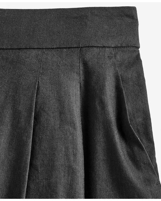 INC International Concepts White High-rise Pleated Pull-on Wide-leg Pants