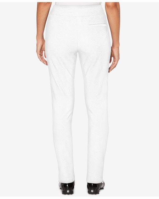 PGA TOUR Synthetic Highrise Pullon Golf Pants in Bright White (White) Lyst