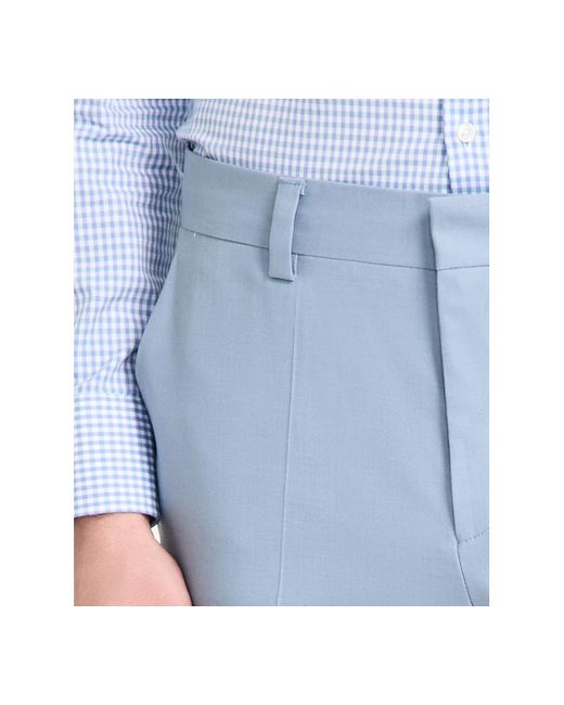 Boss Blue Hugo By Modern-fit Wool Blend Suit Pants for men