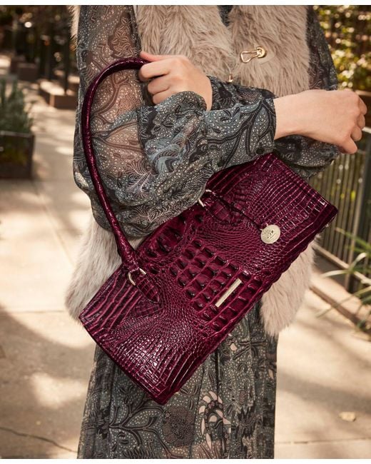 Brahmin Purple Sophia Large Melbourne Satchel