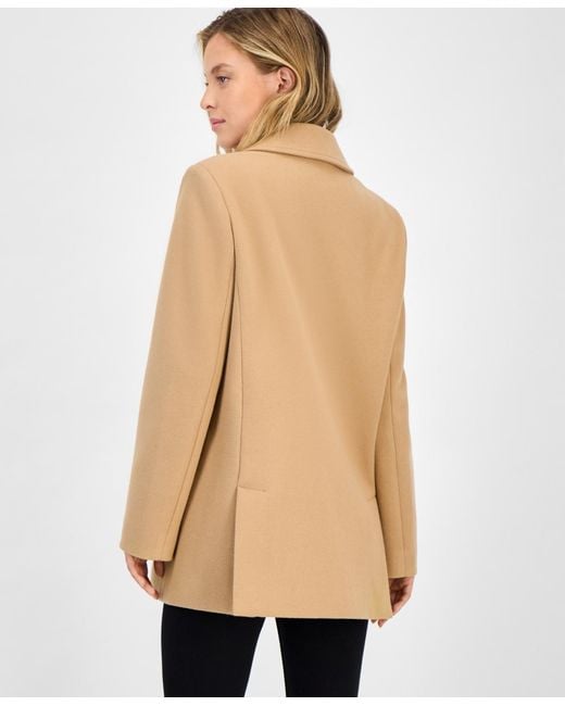 Cece Natural Notched-collar Two-button Blazer Coat
