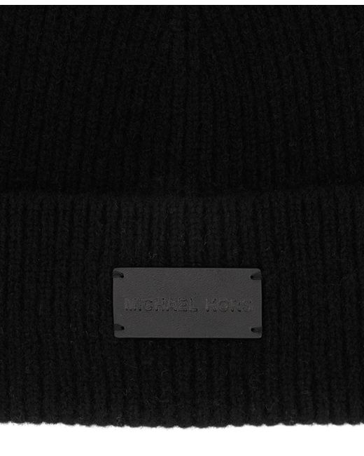 Michael Kors Black Merino Cuff Hat for men