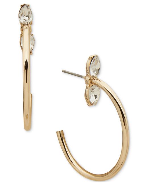 Anne Klein Metallic Gold-tone Small C-hoop Earrings