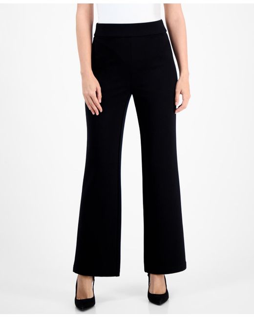 INC International Concepts Blue Petite High-rise Bootcut Pull-on Pants