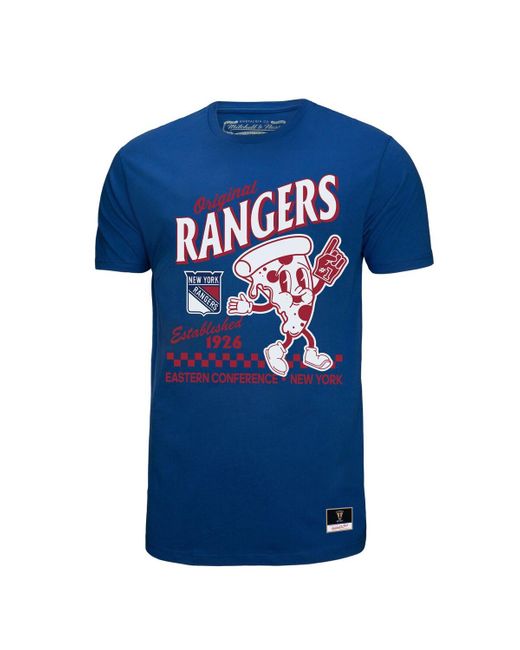 Mitchell & Ness Blue New York Rangers Local Food T-shirt for men