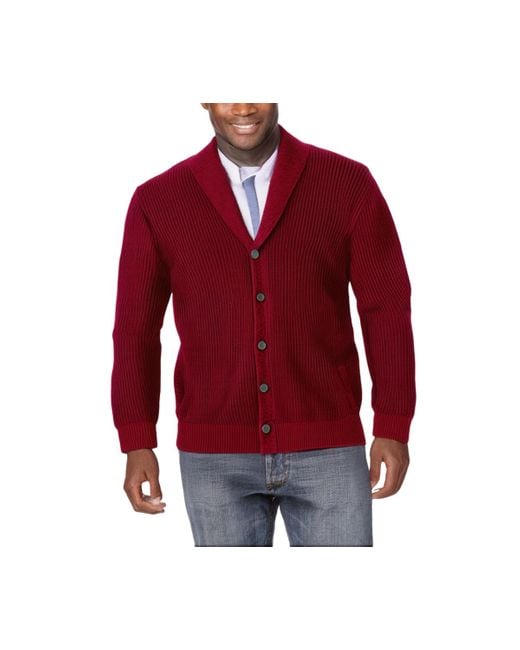 men's tall shawl collar cardigan