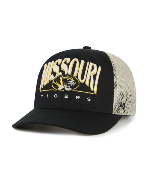 '47 Black Missouri Tigers Arid Adjustable Trucker Hat for men