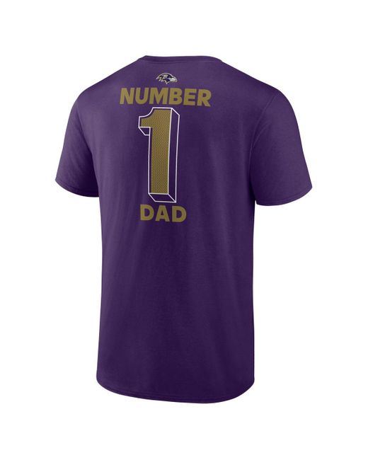 LOGO ATHLETIC Purple Baltimore Ravens 1 Dad Jersey T-shirt for men