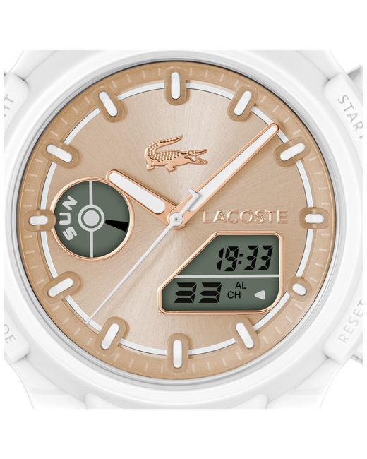 Lacoste White Lc33 Silicone Strap Watch