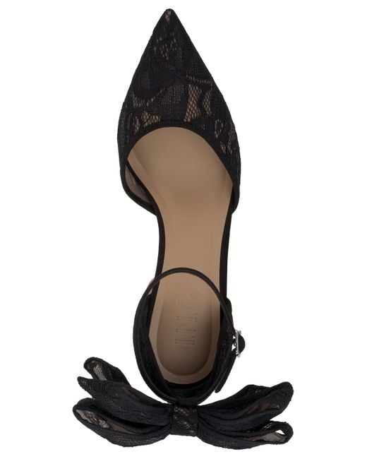 INC International Concepts Black Sanira Bow Pumps