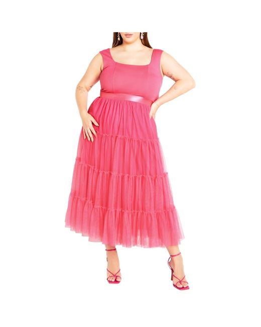 City Chic Pink Plus Size Sherie Dress
