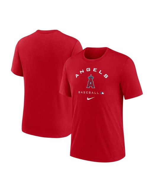 Nike Synthetic Red Los Angeles Angels Authentic Collection Tri-blend ...