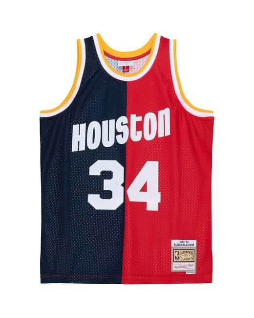 Mitchell & Ness Red Hakeem Olajuwon Navy for men