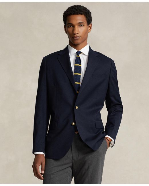 Polo Ralph Lauren Polo Classic Wool-blend Gabardine Blazer in Blue for Men  | Lyst