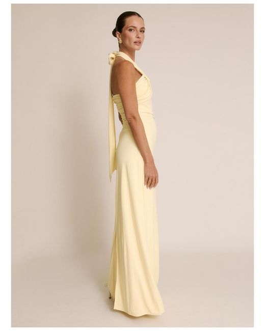 Six Stories Natural Halter Neck Stretch Bridesmaid Dress