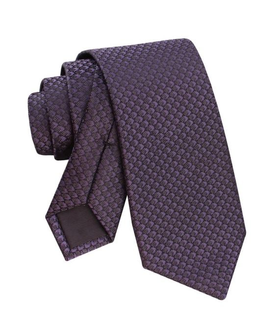 Calvin Klein Purple Logan Geometric Tie for men