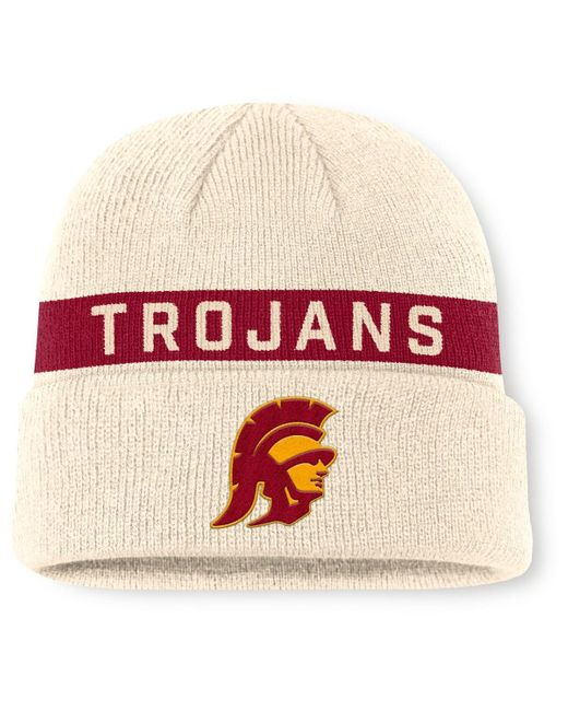 Nike Natural Usc Trojans Peak Primetime Utility Cuffed Knit Hat for men