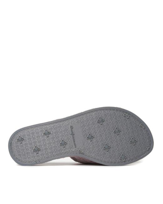 Dearfoams Gray Microfiber Terry Slide Slipper