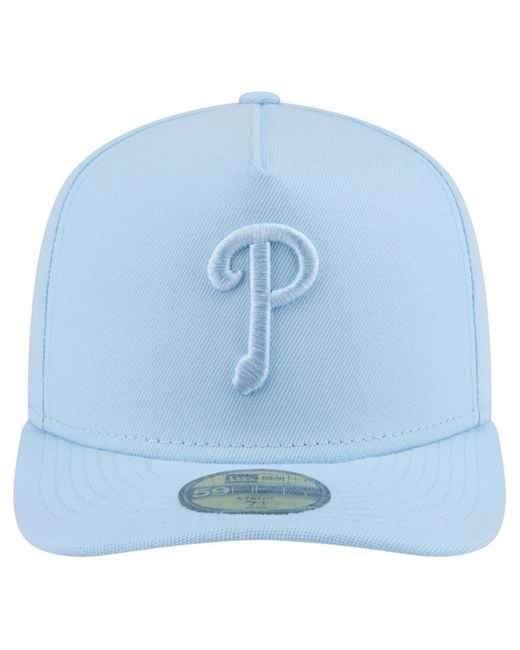 KTZ Blue Philadelphia Phillies Color Pack A-frame 59fifty Fitted Hat for men
