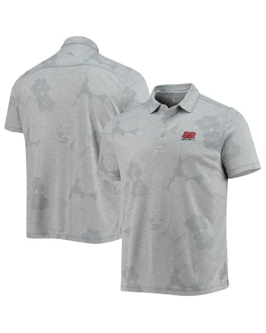 Tommy Bahama Gray Joey Logano Miramar Blooms Polo Shirt for men