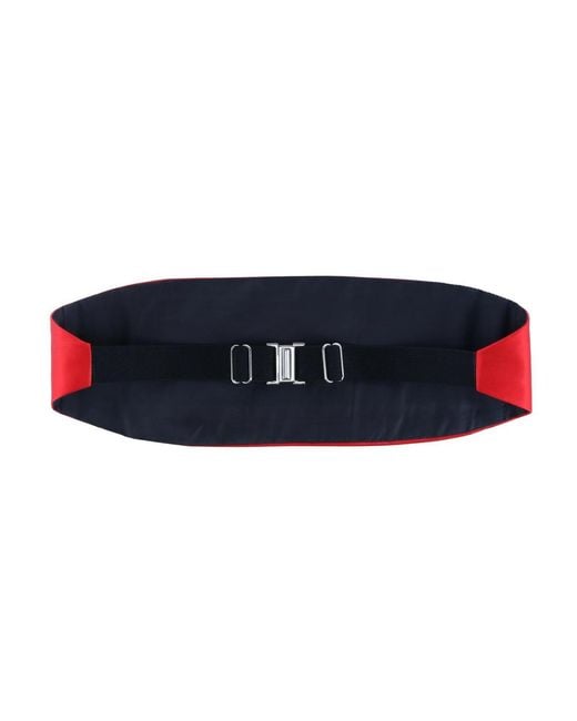 Trafalgar Red Sutton Solid Color Silk Cummerbund for men