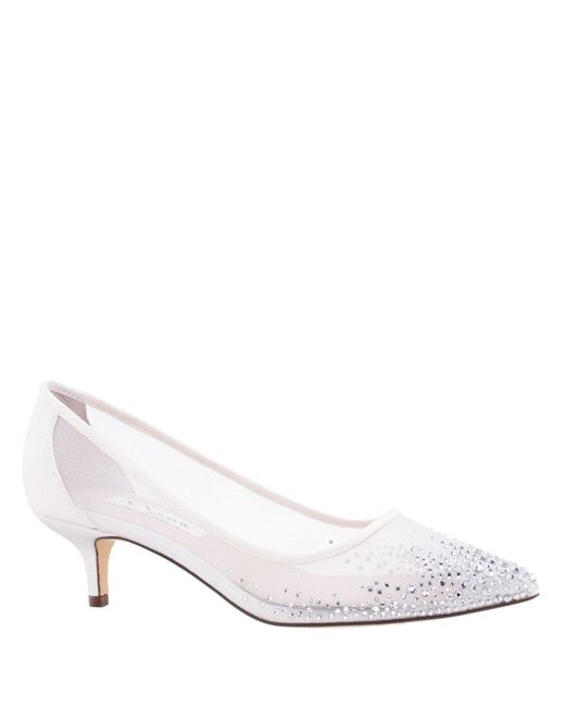 Nina Sofie Kitten Heel Evening Pumps in White Lyst
