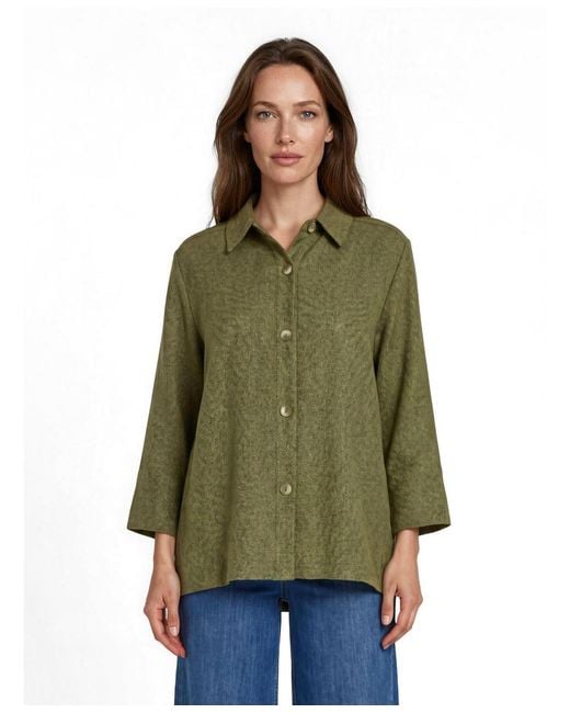 Masai Green Button-down Shacket