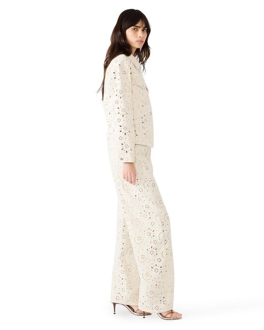 Steve Madden White Henrietta Button-front Jacket