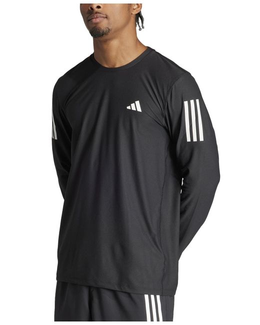 Adidas Black Own The Run Moisture-wicking Long-sleeve T-shirt for men