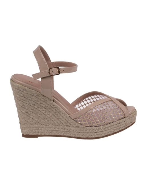 Gc Shoes Gray Mila Embellished Espadrille Wedge Sandals