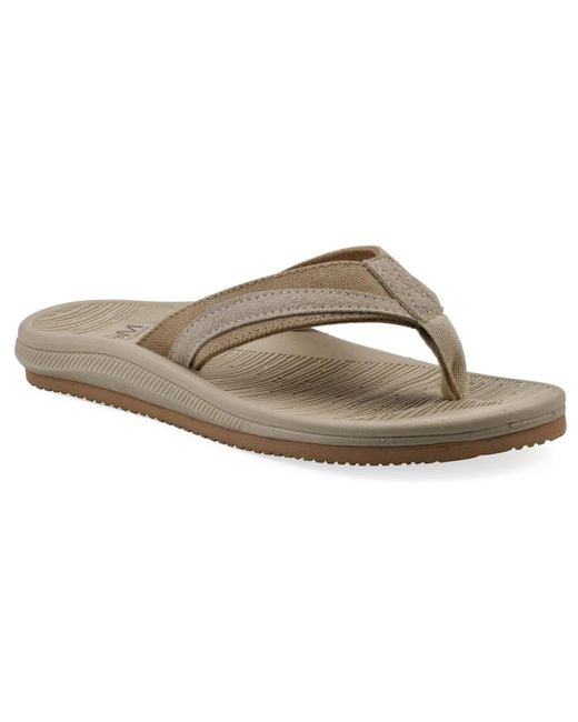 White Mountain White Bays Round Toe Flat Sandals