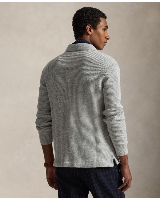 Polo Ralph Lauren Gray Collared Button-front Cardigan for men