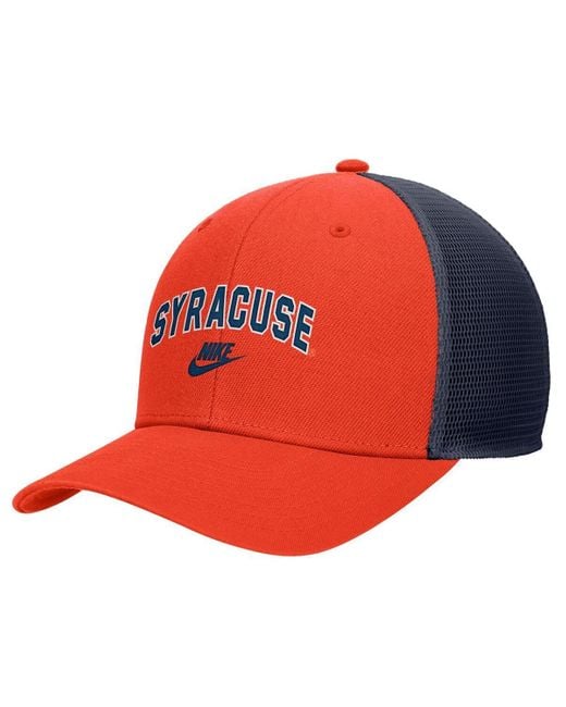 Nike Red Syracuse Vintage Arch Rise Performance Trucker Adjustable Hat