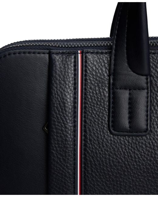 Tommy Hilfiger Black Central Slim Computer Bag for men