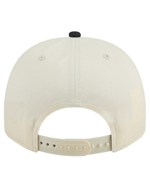 KTZ Gray Cream/navy Penn State Nittany Lions Vintage Chainstitch 9fifty A-frame Snapback Hat for men