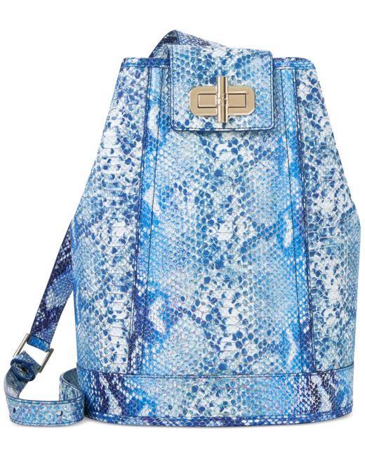 Brahmin Blue Maddie Oceangrove Leather Backpack