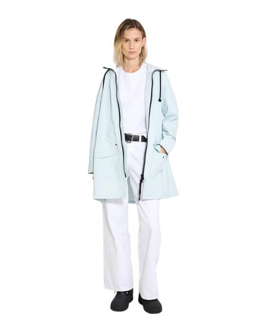 Stutterheim White Mosebacke Patch Raincoat