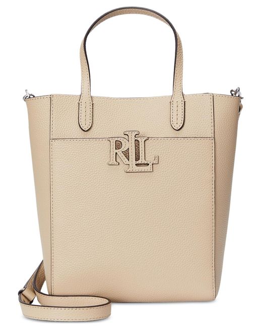 Ralph Lauren Women's Pebbled Leather Tote Red Size Regular