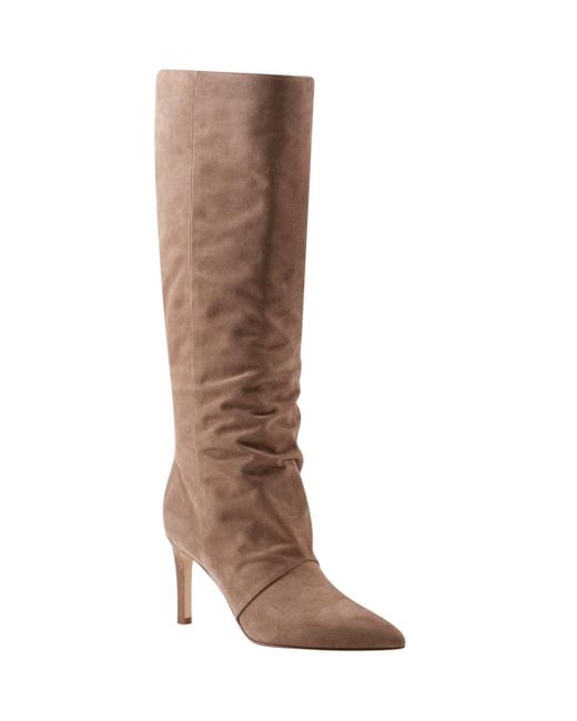 Marc Fisher Brown Narysa Pointy Toe Stiletto Heel Dress Boots