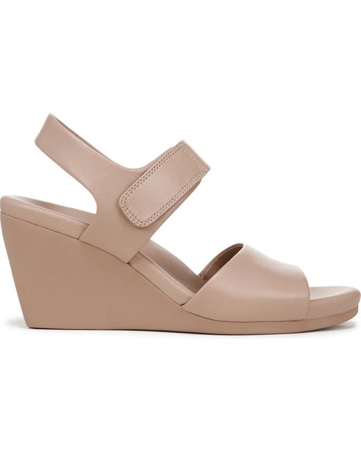 Naturalizer Metallic Imani Open Round Toe Wedge Sandals