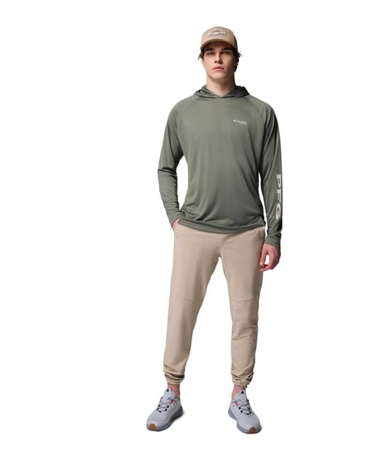 Columbia Green Terminal Tackle Long Sleeve Hoodie for men