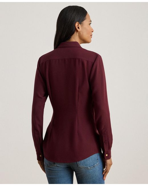 Ralph Lauren Red Buckle Trim Top
