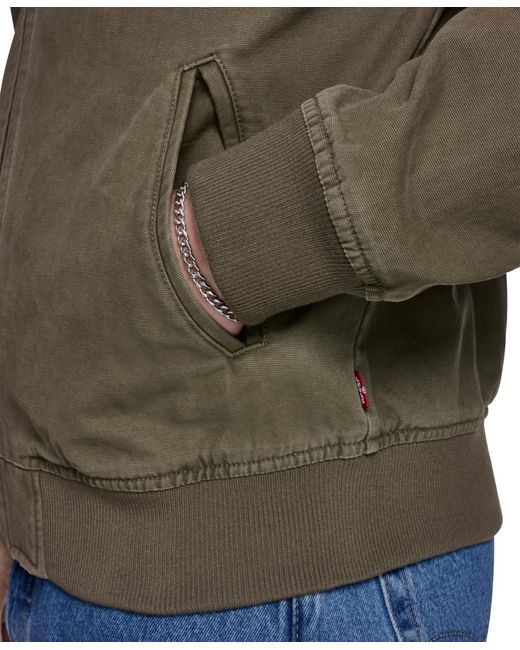 Levi's Green Cotton Western Bomber Jacket for men