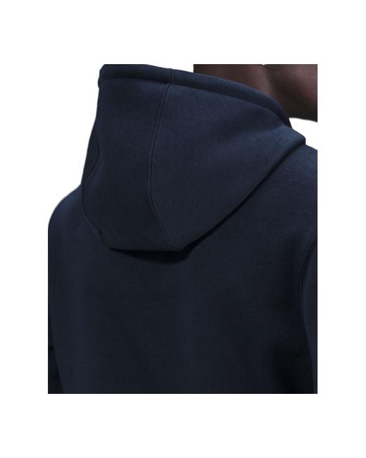 Nike Blue Club Fleece Standard-fit Logo-print Hoodie for men