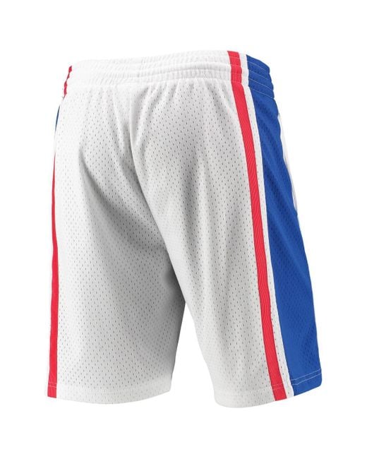 Mitchell & Ness White Philadelphia 76ers 1996-97 Hardwood Classics Swingman Shorts for men