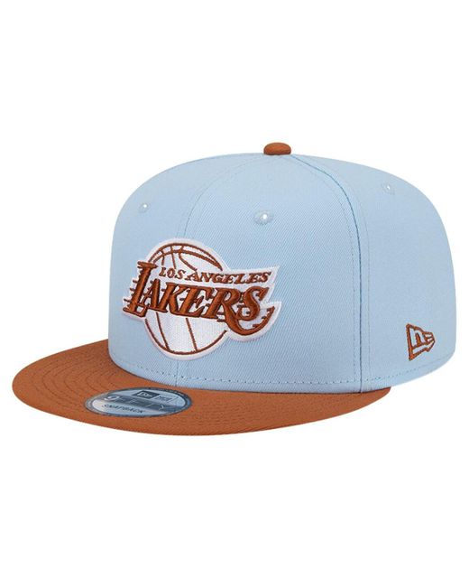 KTZ Blue /brown Los Angeles Lakers 2-tone Color Pack 9fifty Snapback Hat for men