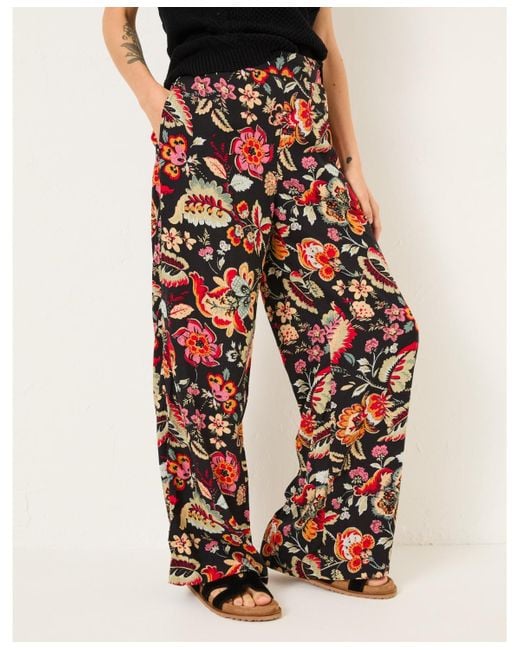 FatFace Black Isla Floral Trouser