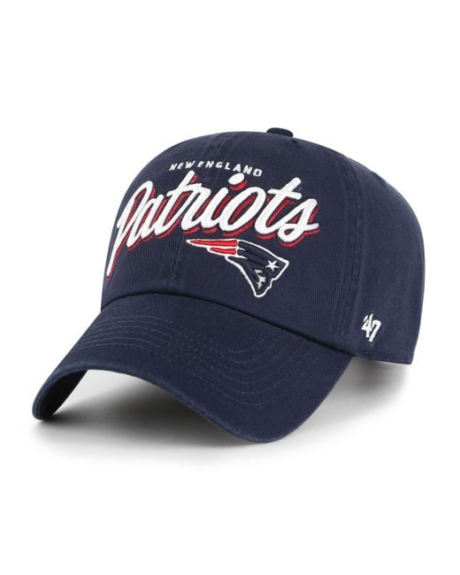 '47 Blue New England Patriots Ariana Clean Up Adjustable Hat