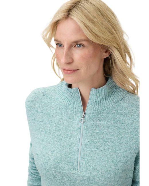 Olsen Blue Half Zip Mock Sweater