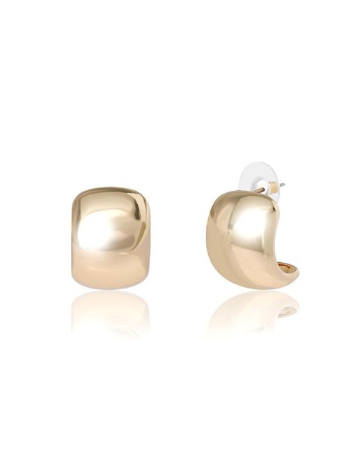 BCBGMAXAZRIA White Bold Square Hoop Earrings